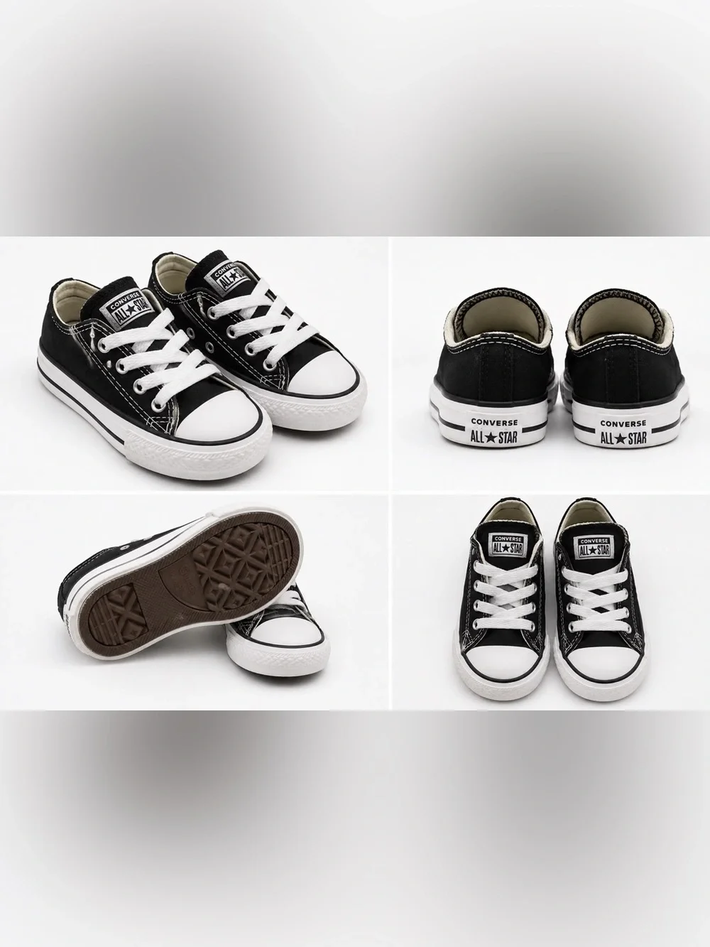 Converse Black and White Low Top Sneakers